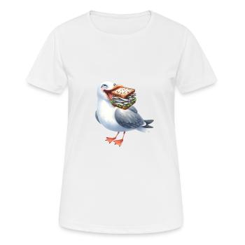 Nordsee Ostsee Möwe Möwen maritim Hering - Frauen T-Shirt atmungsaktiv - Weiß - Vorne - AI Model Female 172 dark (172cm)