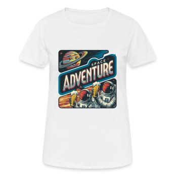 ASTRONAUTEN-ABENTEUER - Frauen T-Shirt atmungsaktiv - Weiß - Vorne - AI Model Female 172 dark (172cm)