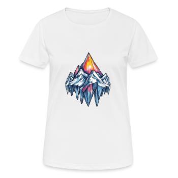 Eisberge Symbol Berge - Frauen T-Shirt atmungsaktiv - Weiß - Vorne - AI Model Female 172 dark (172cm)