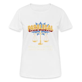 Rechtsanwaltsgehilfin Weil auch Anwälte Helden - Frauen T-Shirt atmungsaktiv - Weiß - Vorne - AI Model Female 172 dark (172cm)
