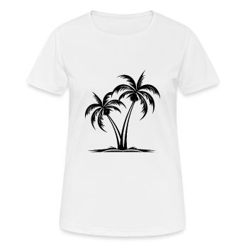 Île Palm - T-shirt respirant Femme - blanc - Devant - AI Model Female 172 dark (172cm)