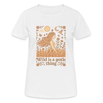 Wild Is A Soft Thing Nature Boho Bohemian - T-shirt respirant Femme - blanc - Devant - AI Model Female 172 dark (172cm)