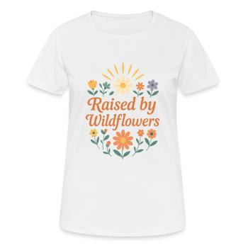 Raised By Wildflowers Bobo Wildflowers Gift - T-shirt respirant Femme - blanc - Devant - AI Model Female 172 dark (172cm)