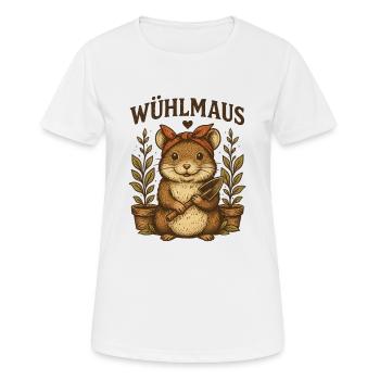 Vole Garden Gardeners Hobby Gardener Gift - Women's Breathable T-Shirt - white - Front - AI Model Female 172 dark (172cm)