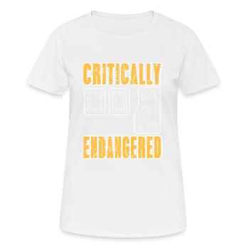 Critically Endangered Manual Driver Pedal Pride - Frauen T-Shirt atmungsaktiv - Weiß - Vorne - AI Model Female 172 dark (172cm)