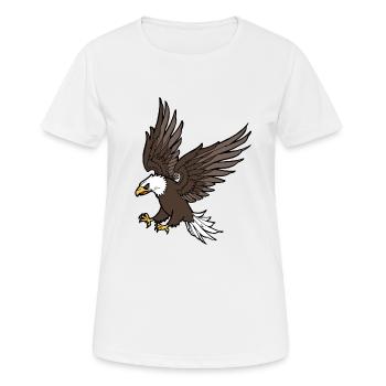 Attaques Adler - T-shirt respirant Femme - blanc - Devant - AI Model Female 172 dark (172cm)