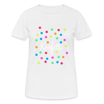 Konfetti - Frauen T-Shirt atmungsaktiv - Weiß - Vorne - AI Model Female 172 dark (172cm)