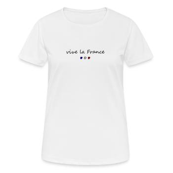 vive la France - T-shirt respirant Femme - blanc - Devant - AI Model Female 172 dark (172cm)