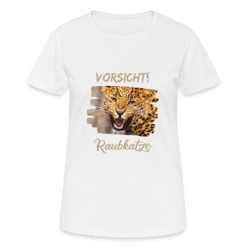 Raubkatze Leopard - Frauen T-Shirt atmungsaktiv - Weiß - Vorne - AI Model Female 172 dark (172cm)