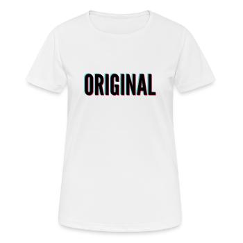 original zusammen mit remix tiktok stil - Frauen T-Shirt atmungsaktiv - Weiß - Vorne - AI Model Female 172 dark (172cm)