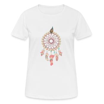 Dream catcher Indian beaded feathers - Women's Breathable T-Shirt - white - Front - AI Model Female 172 dark (172cm)