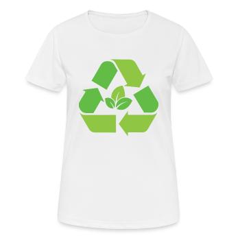 Recyclage - T-shirt respirant Femme - blanc - Devant - AI Model Female 172 dark (172cm)