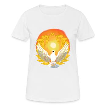 Sunlight Dove God Jesus Peace Creation - Women's Breathable T-Shirt - white - Front - AI Model Female 172 dark (172cm)