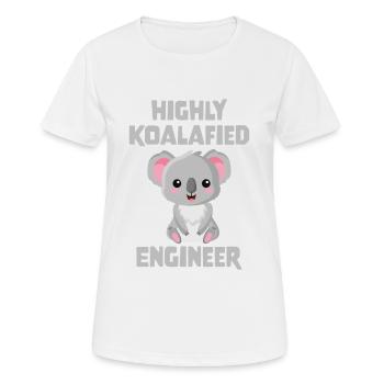 Hochgradig koalafiierter Ingenieur - Frauen T-Shirt atmungsaktiv - Weiß - Vorne - AI Model Female 172 dark (172cm)