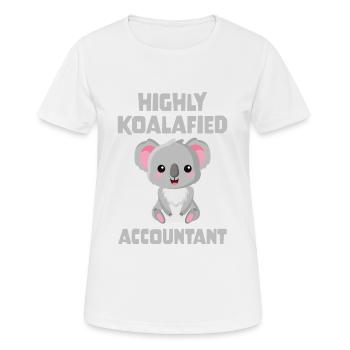 Hochgradig koalafizierter Buchhalter - Frauen T-Shirt atmungsaktiv - Weiß - Vorne - AI Model Female 172 dark (172cm)