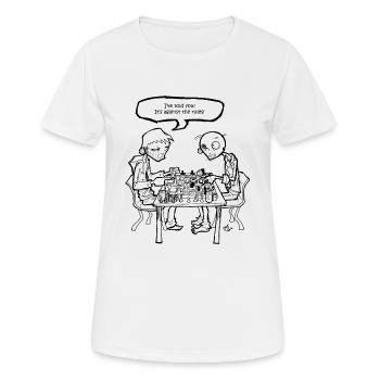 Necromania; échec et mat - T-shirt respirant Femme - blanc - Devant - AI Model Female 172 dark (172cm)