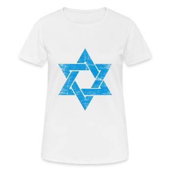Israël star juif religion star de david cadeau - T-shirt respirant Femme - blanc - Devant - AI Model Female 172 dark (172cm)