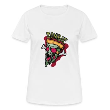 Pizza Zombie cadeau effrayant Halloween - T-shirt respirant Femme - blanc - Devant - AI Model Female 172 dark (172cm)
