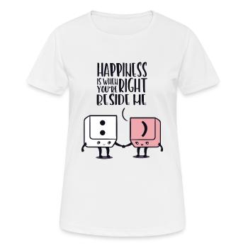 Valentinstag Happy Valentine Geschenk Liebe - Frauen T-Shirt atmungsaktiv - Weiß - Vorne - AI Model Female 172 dark (172cm)