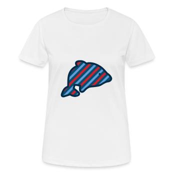 bunter Fisch Regenbogen Wasser Delphin Hai Wal - Frauen T-Shirt atmungsaktiv - Weiß - Vorne - AI Model Female 172 dark (172cm)