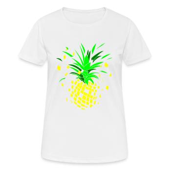 Ananas explosion fruitée - T-shirt respirant Femme - blanc - Devant - AI Model Female 172 dark (172cm)