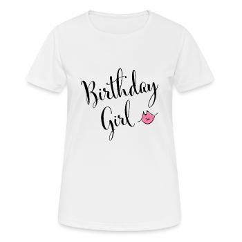 anniversaire - T-shirt respirant Femme - blanc - Devant - AI Model Female 172 dark (172cm)