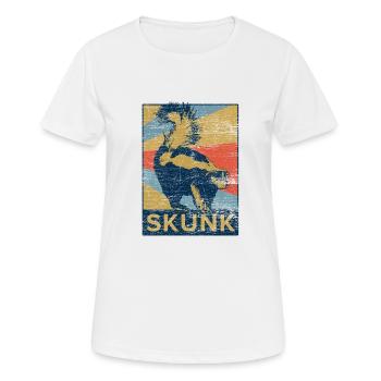 Skunk puant animal cadeau vintage forêt nature - T-shirt respirant Femme - blanc - Devant - AI Model Female 172 dark (172cm)