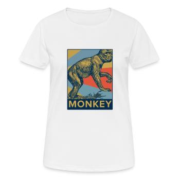 Singe primate chimpanzé gorille animal cadeau - T-shirt respirant Femme - blanc - Devant - AI Model Female 172 dark (172cm)