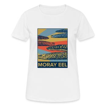 Murène plongeur poisson océan mer créature animal - T-shirt respirant Femme - blanc - Devant - AI Model Female 172 dark (172cm)
