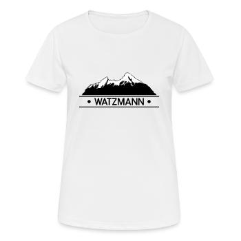 watzmann - Frauen T-Shirt atmungsaktiv - Weiß - Vorne - AI Model Female 172 dark (172cm)