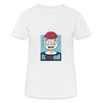 lustige Sprüche - Frauen T-Shirt atmungsaktiv - Weiß - Vorne - AI Model Female 172 dark (172cm)