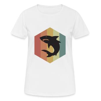 Haifisch Haie Meerstier Meeresleben - Frauen T-Shirt atmungsaktiv - Weiß - Vorne - AI Model Female 172 dark (172cm)