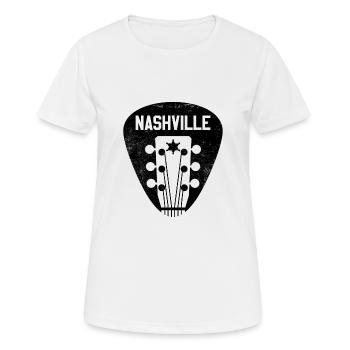 Nashville Country Musik - Frauen T-Shirt atmungsaktiv - Weiß - Vorne - AI Model Female 172 dark (172cm)