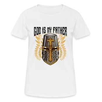 God is my father - Women's Breathable T-Shirt - white - Front - AI Model Female 172 dark (172cm)