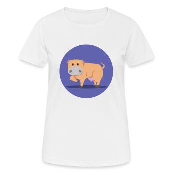 Stehende Kuh - Frauen T-Shirt atmungsaktiv - Weiß - Vorne - AI Model Female 172 dark (172cm)