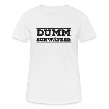 Dummschwätzer - Pfälzer Dialekt - Frauen T-Shirt atmungsaktiv - Weiß - Vorne - AI Model Female 172 dark (172cm)