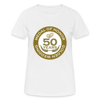 Mariage d’or - T-shirt respirant Femme - blanc - Devant - AI Model Female 172 dark (172cm)
