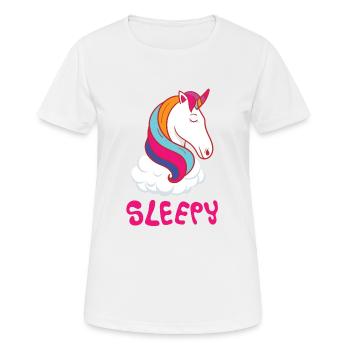 Unicorn Sleeping Unicorn Sleep Gift - Women's Breathable T-Shirt - white - Front - AI Model Female 172 dark (172cm)