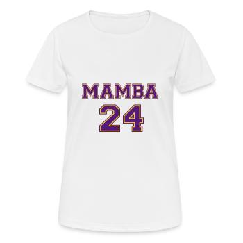 Mamba 24 Basketball Geschenk Sport Teamshirt - Frauen T-Shirt atmungsaktiv - Weiß - Vorne - AI Model Female 172 dark (172cm)