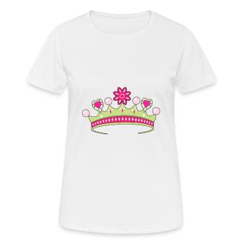 Diadem Krone Prinzessin Geschenkidee girly pink - Frauen T-Shirt atmungsaktiv - Weiß - Vorne - AI Model Female 172 dark (172cm)