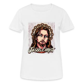 Jesus Christus - Frauen T-Shirt atmungsaktiv - Weiß - Vorne - AI Model Female 172 dark (172cm)