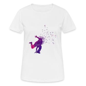 Street Dance - Frauen T-Shirt atmungsaktiv - Weiß - Vorne - AI Model Female 172 dark (172cm)