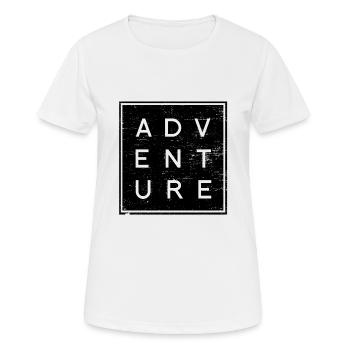 aventure - T-shirt respirant Femme - blanc - Devant - AI Model Female 172 dark (172cm)