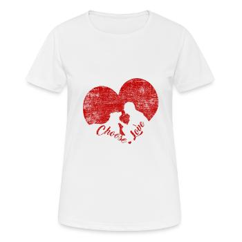 Hundeliebe - Frauen T-Shirt atmungsaktiv - Weiß - Vorne - AI Model Female 172 dark (172cm)