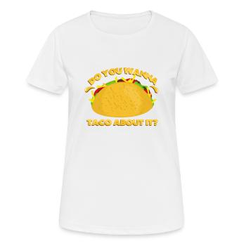 Taco - Frauen T-Shirt atmungsaktiv - Weiß - Vorne - AI Model Female 172 dark (172cm)