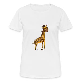 Giraffe Diploma Bachelor Master Graduation Gift - Women's Breathable T-Shirt - white - Front - AI Model Female 172 dark (172cm)