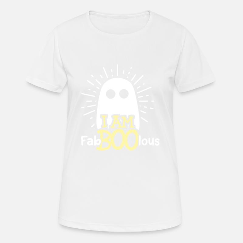 FabBOOlous funny Halloween gift ghost - Women's Breathable T-Shirt - white