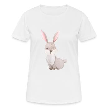Ein Häschen für´s Häschen - Frauen T-Shirt atmungsaktiv - Weiß - Vorne - AI Model Female 172 dark (172cm)