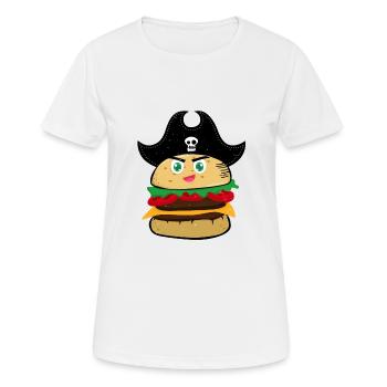 hamburger - T-shirt respirant Femme - blanc - Devant - AI Model Female 172 dark (172cm)