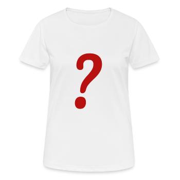 Point d’interrogation 4 - T-shirt respirant Femme - blanc - Devant - AI Model Female 172 dark (172cm)